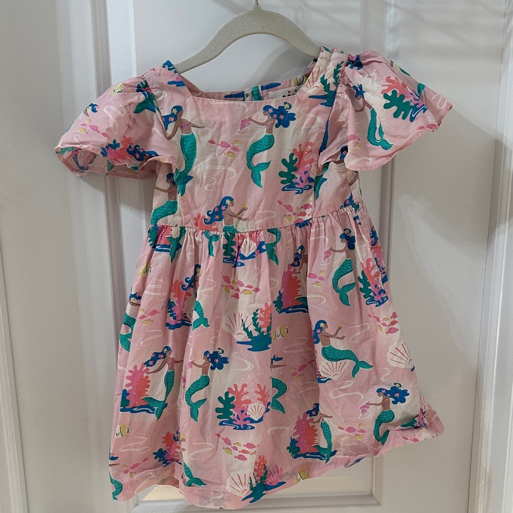 Mini Boden Pink and Blue Mermaid Kids Dress